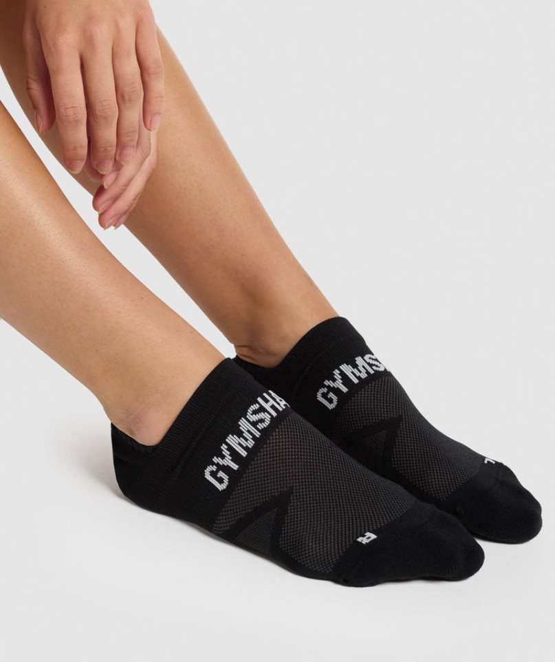 Gymshark No Show Performance Socks Black | NZ 5DOHES